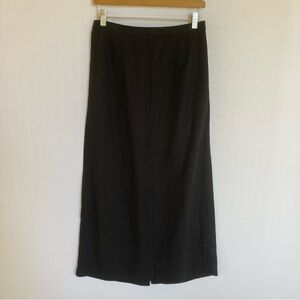 Old Navy Women’s Linen-Blend Column Maxi Skirt – Black – Size M